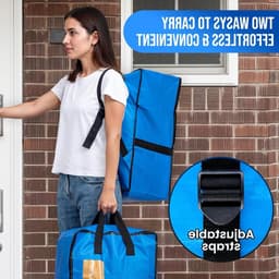 Verticale Verhuiszakken met Sterke Handvatten en Ritsen - Ideaal voor Kledingopslag, Waszakken en Reisverpakking (Blauw, 2 Stuks) — thumbnail 5