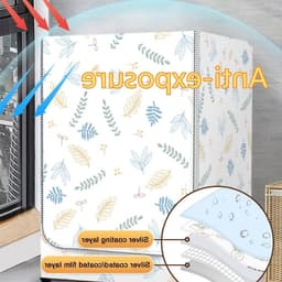 Stofdichte hoes voor voorlader wasmachine en droger - Waterdicht en zonbeschermend - Geschikt voor 6-7,5 kg capaciteit — thumbnail 3