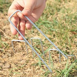 Dailygoody - Haringen - Grondankers - Duurzaam en roestvrij - 20 stuks - Voor tuin en camping - Bevestiging voor tenten en kunstgras — thumbnail 4