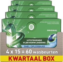 Ariel 4in1 Wasmiddel Pods Original - 4 x 15Wasbeurten — thumbnail 1