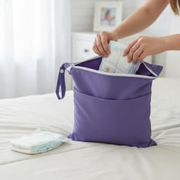 2 Stuks Waterdichte Opbergzakken, Herbruikbare Reiswaszak met Rits en Handvat voor Zwemkleding, Strandhanddoeken en Luiers, Ideaal voor Sport en Reizen — thumbnail 3