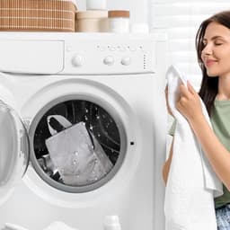 4 stuks - Waszakken - Netwaszakken voor wasmachine - Waszak met handvat - waszak - waszak voor wasgoed - waszak voor wasmachine - waszak voor delicate stoffen - reiswaszakken - wit - 30*20 cm, 40*30 cm, 50*40 cm, 60*50 cm — thumbnail 2