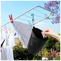 GELLDG Wasklemmentas - Opbergzak voor Wasknijpers - 20x28cm - Geschikt voor Tot 150-200 Wasknijpers - Waterdicht met Trekkoord - Vervuilingsbestendig, Kreukvast en Zachte Oxfordstof - Voor Binnen en Buiten Gebruik — thumbnail 3