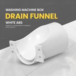 Afvoertrechter Wasmachine - Condensaat Afvoer - Dubbele Afvoer - Praktisch Clip-on Ontwerp - 2.3" Diepte - Wit — thumbnail 5