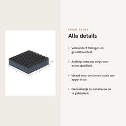 Dailygoods- Vibratiepads 8 Stuks - EVA Schuim/Rubber - Antislip - Geluidsisolatie - Schokabsorberend - Duurzaam - Voor Wasmachine en Droger — thumbnail 2