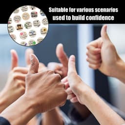 Dailygoods- Geluksbrengers 24 stuks - Houten Geluksbrenger - Ronde Mini-souvenirs - Inspirerende Citaten - Fluwelen Zakje - Tafeldecoratie - Gelukssteen — thumbnail 3