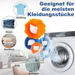 Anti-haar Wasmachinebol, 8 stuks Anti-haar Bal, Herbruikbare Huisdierhaarverwijderaar, Wasbal, Haarverzamelaar voor Wasmachine voor Kleding en Beddengoed — thumbnail 2