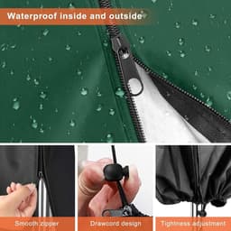 Dailygoods- Droogmolen-afdekking 165 cm - Robuuste Waterdichte Afdekking - UV-bestendig - Scheurvast - Met Ritssluiting/Trekkoord - Hoogwaardig 210D Oxford-weefsel - Wasrekhoes — thumbnail 2