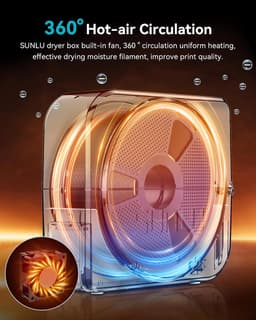Filament Droger - Droogbox - 3D Printen - Instelbare Temperatuur - 1kg Spoelen - Zwart — thumbnail 3