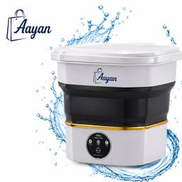 Mini Opvouwbare Wasmachine 6L – Draagbare Reis Wasmachine voor Kleding & Ondergoed – Compact & Energiezuinig – Ideaal voor Camping & Kleine Wasjes – camping wasmachine – centrifuge – kleine wasmachine – mini wasmachine met centrifuge – 76867 — thumbnail 1