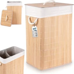 Wasmand Bamboe Beige 70 l - Opbergmand - Mand - Wassorteerder — thumbnail 2