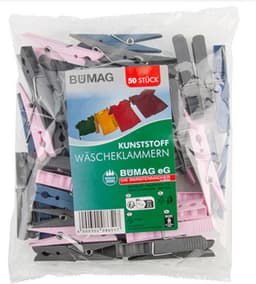 Wasknijpers - 100x stuks - kleurenmix fel - kunststof - groot formaat van 8 cm — thumbnail 4