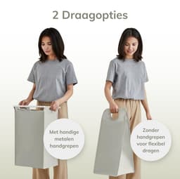 ACAZA Wasmand - Wassorteerder - 4 Vakken - 160 L - 116 x 72 x 33 cm - Wit — thumbnail 5