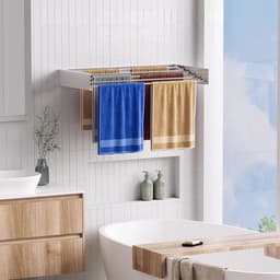 Inklapbaar Wanddroogrek XXL - 100cm, Hangend, Droogrek met 6M Lengte (Wit) — thumbnail 2
