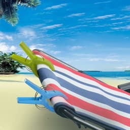Strandhanddoekclips - handdoekklemmen - wasknijpers - 12 stuks - plastic - kleur - 12,5 x 8 x 2,3 cm - duurzame - Grote - voor strand, zwembad, dagelijkse wasgoed — thumbnail 4