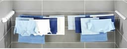 Wanddroogrek - 3.75m drooglengte - wit - plastic - met vijf touwen - ophangbaar - voor binnen en buiten — thumbnail 2