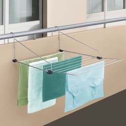 Tomado - Droogrek Den Haag - Ophangen aan deur, douchewand of balkon - 9 meter - 5 jaar garantie - Zilvergrijs — thumbnail 2
