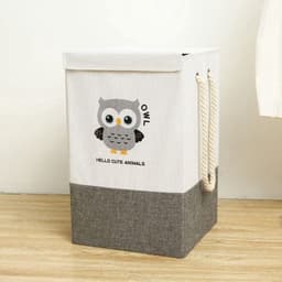 Wasmand Kinderkamer - Speelgoedmand Kinderen - Opbergmand Kinderkamer - Opbergmand Met Deksel- Laundry Basket - 45L — thumbnail 2