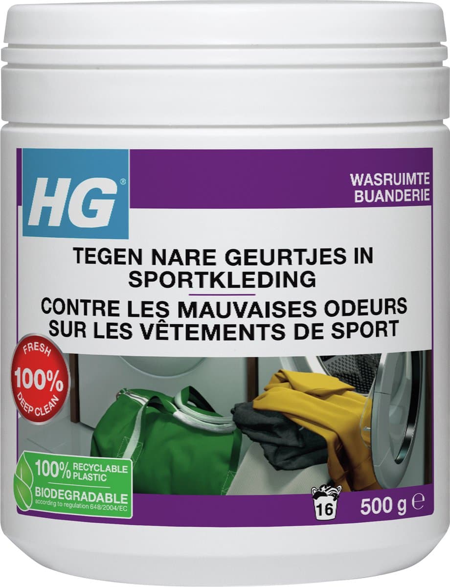 HG tegen nare geurtjes in sportkleding wasmiddeltoevoeging 500gr — afbeelding 1
