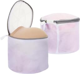 Beha Wasnet Set, Ronde Waszakken met Ritssluiting, Voor Beha's en Ondergoed, Duurzaam en Draagbaar - 2 Stuks - Ideaal voor Sokken en Babykleding — thumbnail 1