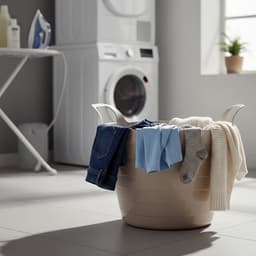 Excellent Houseware Flexibele wasmand - beige - 30 liter - kunststof - 54 x 37 cm - met handvatten — thumbnail 3