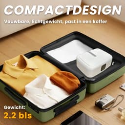 Draagbare wasdroger - Mini/compacte droger voor appartement, camper, op reis - Kleine, stille en sneldrogende machine met instelbare timer en eenvoudige installatie. — thumbnail 4