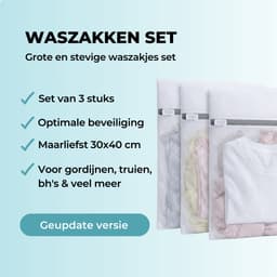 RENALUX - Waszakjes met Rits - Waszakken voor Wasgoed - Waszak - Laundry Bag - Waszakje Lingerie - Waszakjes Groot - Waszak Groot - Wasnet - Wasnetten - Waszakken met Rits - 3 Stuks - 30 x 40 cm — thumbnail 2