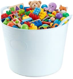 Plasticforte Flexibele kuip of emmer - ijsblauw - 42 liter - stevig kunststof - 45 x 38 cm - Afvalbak - Wasmand - Opbergmand - Voedsel geschikt — thumbnail 5