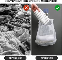 Hangende Opbergtas van Netmateriaal voor Wasknijpers en Kleine Items — thumbnail 5