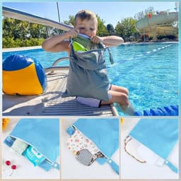 Waszakken voor Vuile Was - Set van 3 - Waterdicht - Met Ritssluiting - Voor Badpakken, Sport, Fitness, Camping - 40 x 30 cm — thumbnail 2