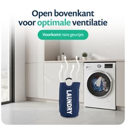 Wonair Wasmand – Waszak - Opvouwbaar – Donkerblauw – 81L — thumbnail 5