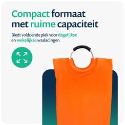 Wonair Wasmand - Waszak - Wassorteerder - Waszakken Voor Wasgoed - Wasmand Opvouwbaar - Oranje - 115L — thumbnail 5