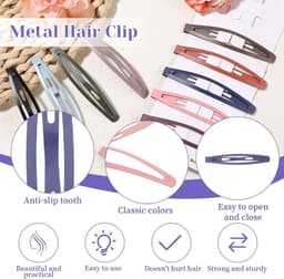 Set van 20 Platte Metalen Haarspeldjes voor Dik en Fijn Haar - Non-slip Klemmen — thumbnail 4
