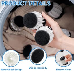 Wasballen voor wasmachine - 4 stuks - Anti haar - Drogerballen - Ook geschikt voor dierenharen - Sneller droog - Anti-kreuk - Haarvanger Wasbollen - Anti Haar Droogballen — thumbnail 4