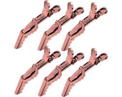 6 Professionele Haarklemmen Set - Antislip Verdeelclips voor Kappers en Thuisgebruik (Uniseks)