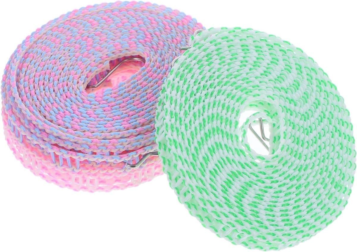 Waslijn Set - Droog Touw - Buiten Drogen - Antislip Ontwerp - 5 Meter - Assorti — afbeelding 1