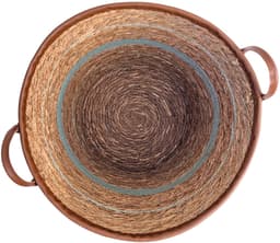Lavandoux - Wasmand - Zeegras - Naturel en Blauw - M: Ø40 x H45 cm — thumbnail 4