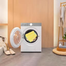 Set van 2 schoenwaszakken – waszak voor schoenen - schoenen waszak - Herbruikbaar – Geschikt voor alle schoenmaten – Polyester – Geel — thumbnail 4