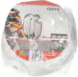 Gerimport Wasmand flexibel/opvouwbaar - wit - kunststof - 30 x 30 x 50 cm - 55 liter — thumbnail 3