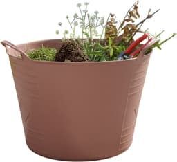 Excellent housewares Flexibele kuip / emmer - oudroze - 15 liter - kunststof - 35 x 28 cm — thumbnail 3