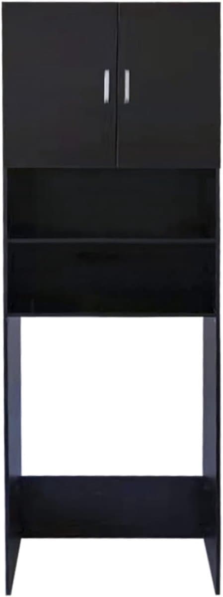 SNJY® Wasmachine Kast - Wasmachine Verhoger - Wasmachine Ombouw - 30D x 60,3B x 190H cm - Zwart — afbeelding 1