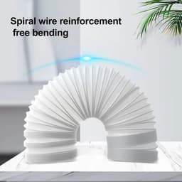 Airco Afvoerslang - Ventilatieslang Kanaal - Mobiele Airco - Flexibel PVC Materiaal - 1 Meter Lengte - Wit — thumbnail 2