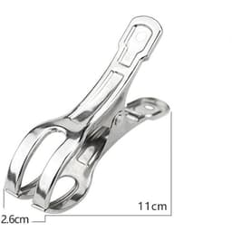 Knijpers - 6 stuks - Strandlaken Knijpers - Badlaken Clips - RVS - Handdoek Klemmen - Geschikt voor alledaagse kleding, strandhanddoeken, dikke kleding, badhanddoeken en beddengoed - 9×2.3cm - Zilver — thumbnail 5