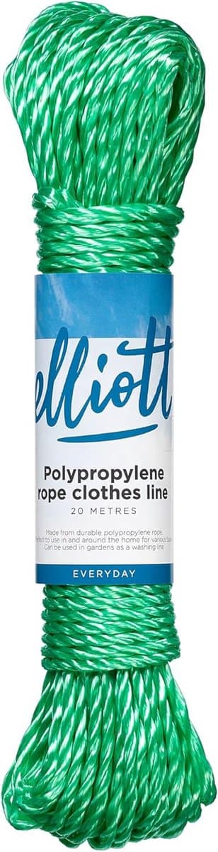 Polypropyleen Waslijn 20 Meter - Extra Sterk, Weer- en Roestbestendig voor Buiten en Camping — afbeelding 1