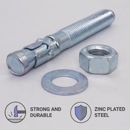 4x Verzinkte Wigankers M20 x 160 mm - Sterke Betonankers en Metselankers voor zware bevestiging — thumbnail 5
