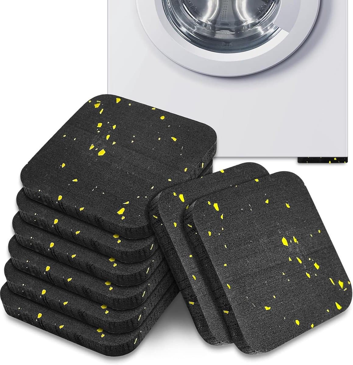 Wasmachine Dempers - Trillingsdempers - Apparaat Stabiliseren - Universeel Formaat - 8 Stuks - Zwart — afbeelding 1