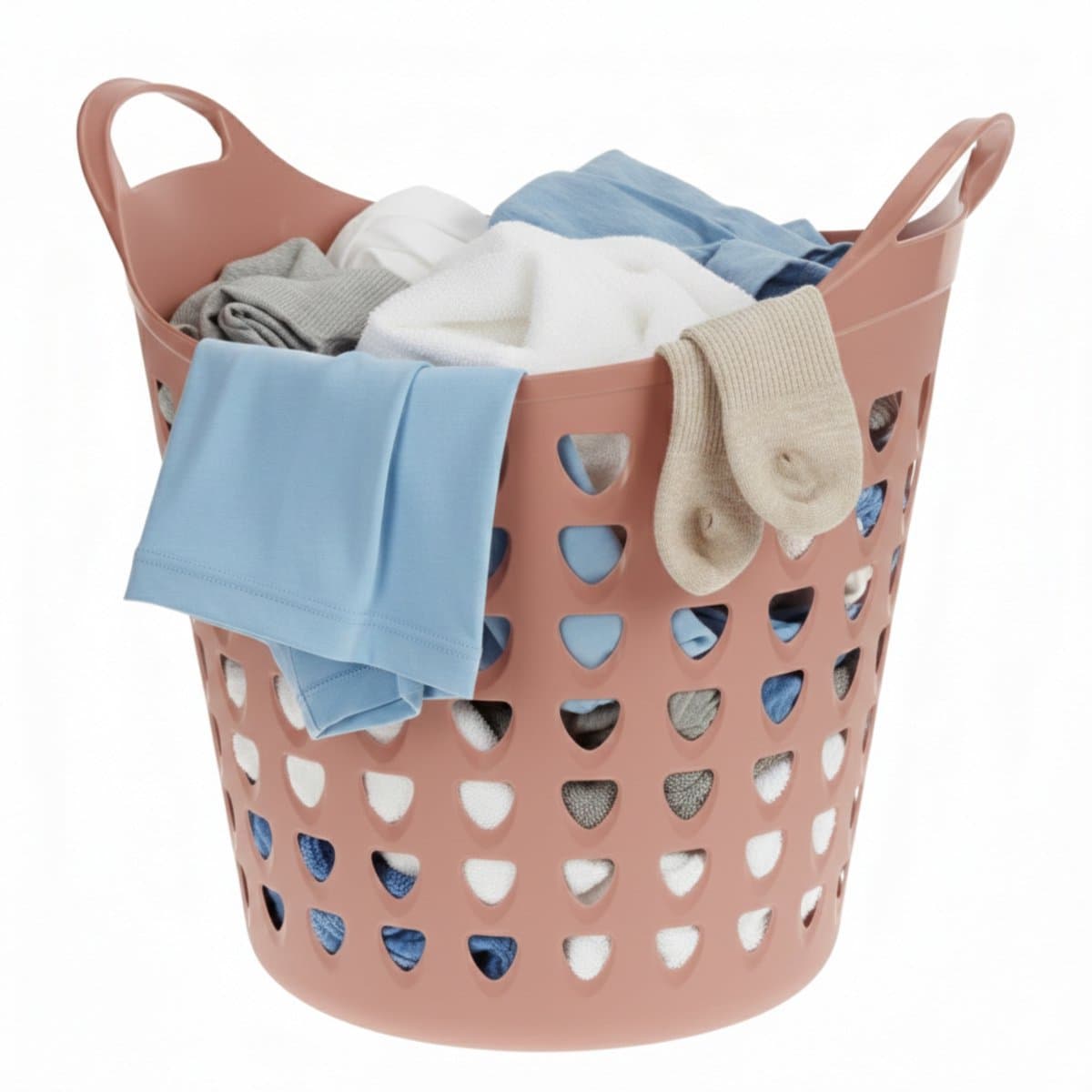 Excellent Houseware Flexibele wasmand - oud roze - 26 liter - kunststof - 40 x 41 cm — afbeelding 1