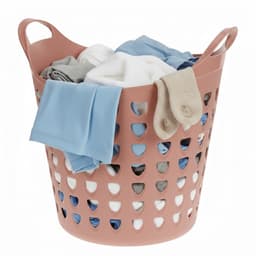 Excellent Houseware Flexibele wasmand - oud roze - 26 liter - kunststof - 40 x 41 cm — thumbnail 1