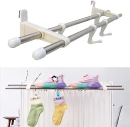 Radiator Droogrek - Kledinghanger - Ruimtebesparend - Eenvoudige Installatie - 40 cm Lengte - Zilver Wit — thumbnail 5