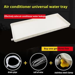 Lekbak Airco - Condensbak Opvangbak - Waterschade Voorkomen - Inclusief Afvoerslang - Voor Units < 83cm - Wit — thumbnail 3